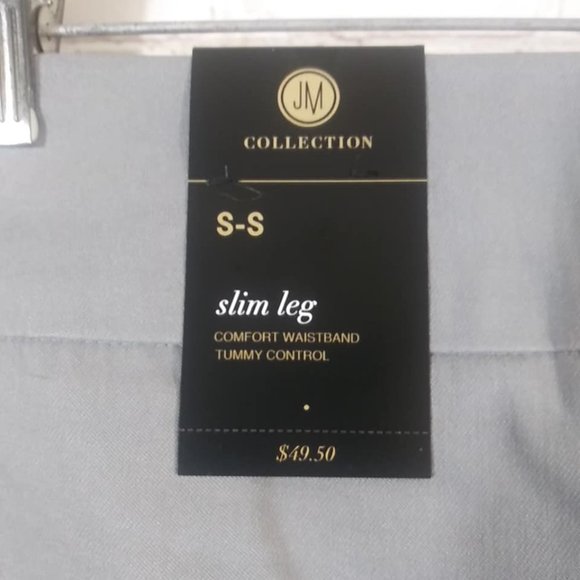 JM Collection Slim Leg Rivet Pants Sz Small P NWT - Picture 7 of 7